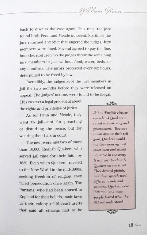 William Penn Founder of Pennsylvania Signature Lives