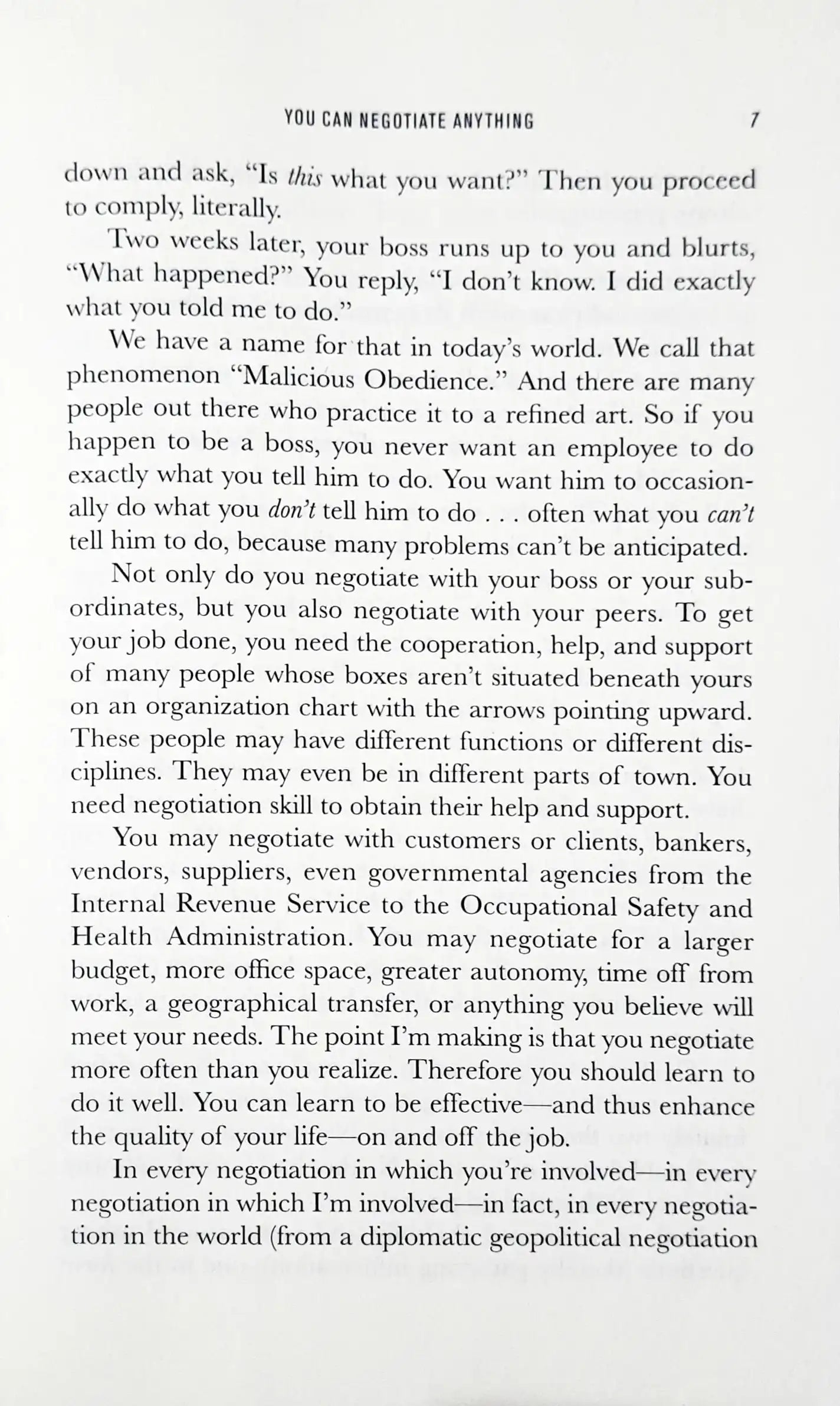 You Can Negotiate Anything : The World’s Best Negotiator Tells You How to Get What You Want