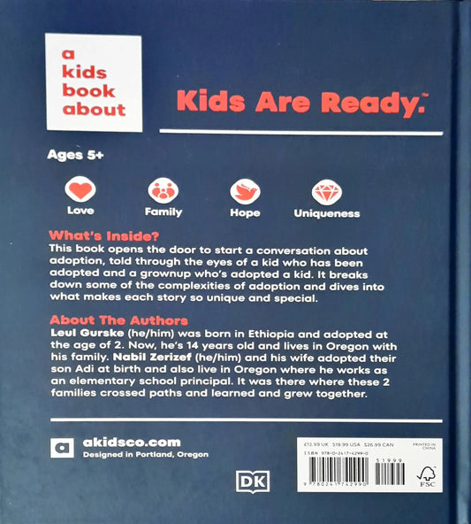 DK A Kids Book About Adoption
