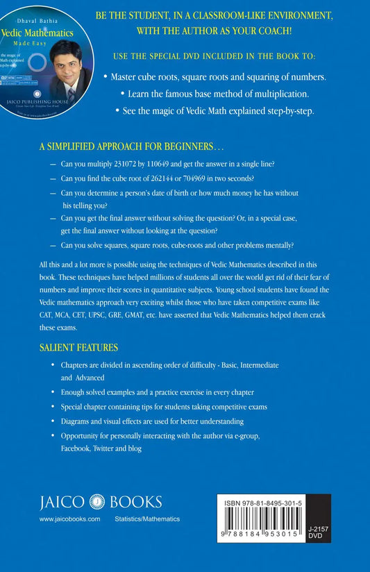 Vedic Mathematics Made Easy | With DVD