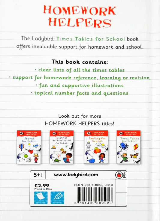 ladybird Mini - Homework Helpers : Times Tables for School
