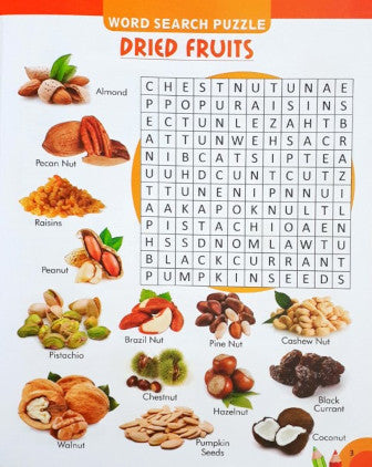 My Orange Pictorial Word Search With Coloured Pictures