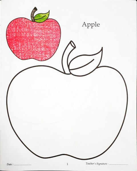 0 Level Colouring Book Fruits And Vegetables