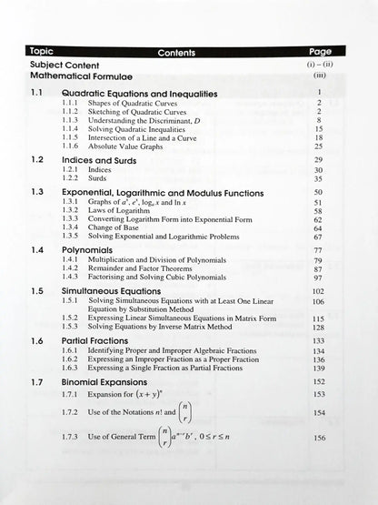 SAP O Level Essential Study Guide: Additional Mathematics - Algebra