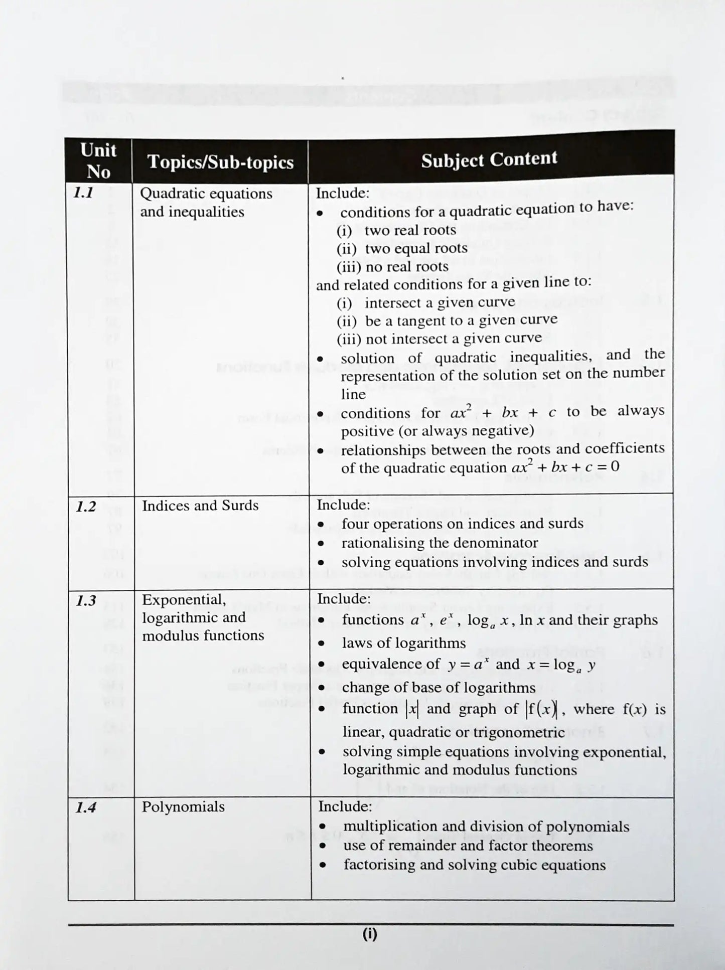 SAP O Level Essential Study Guide: Additional Mathematics - Algebra