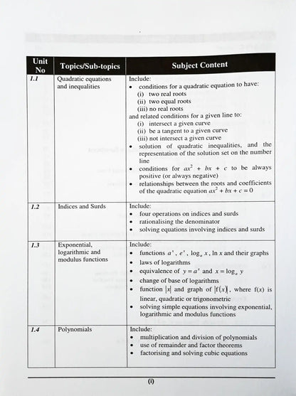 SAP O Level Essential Study Guide: Additional Mathematics - Algebra