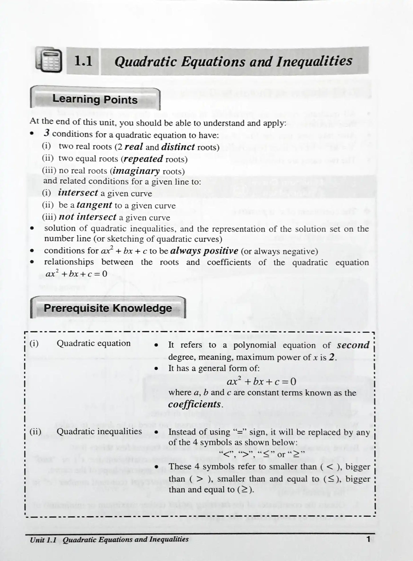SAP O Level Essential Study Guide: Additional Mathematics - Algebra