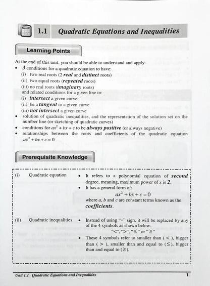 SAP O Level Essential Study Guide: Additional Mathematics - Algebra