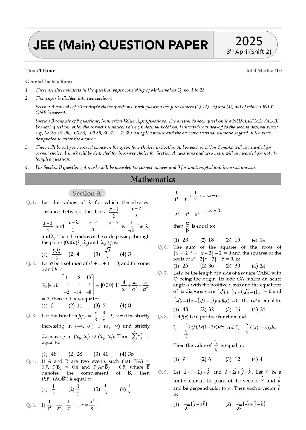 Oswaal MSM Sir's JEE Maths Challenge Book: 1000 Practice Problems For JEE Main