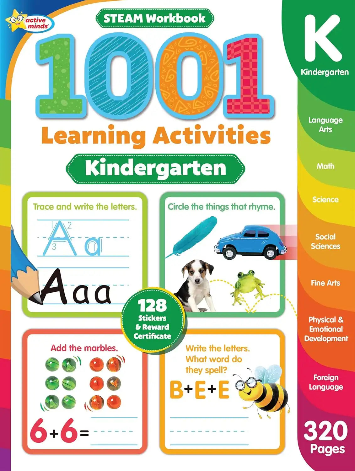 Kindergarten 1001 Learning Activities | Steam Workbook