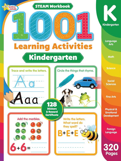 Kindergarten 1001 Learning Activities | Steam Workbook