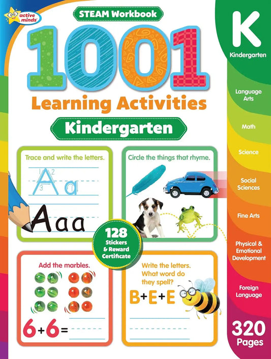 Kindergarten 1001 Learning Activities | Steam Workbook