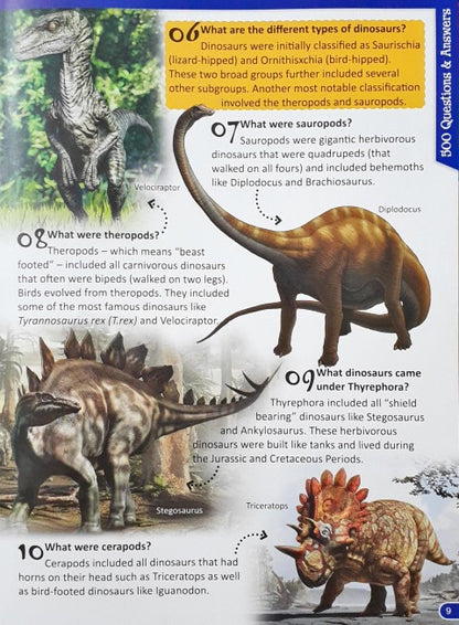 500 Questions and Answers Dinosaurs