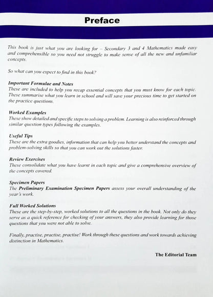 SAP Be Great At Mathematics Secondary 3 & 4