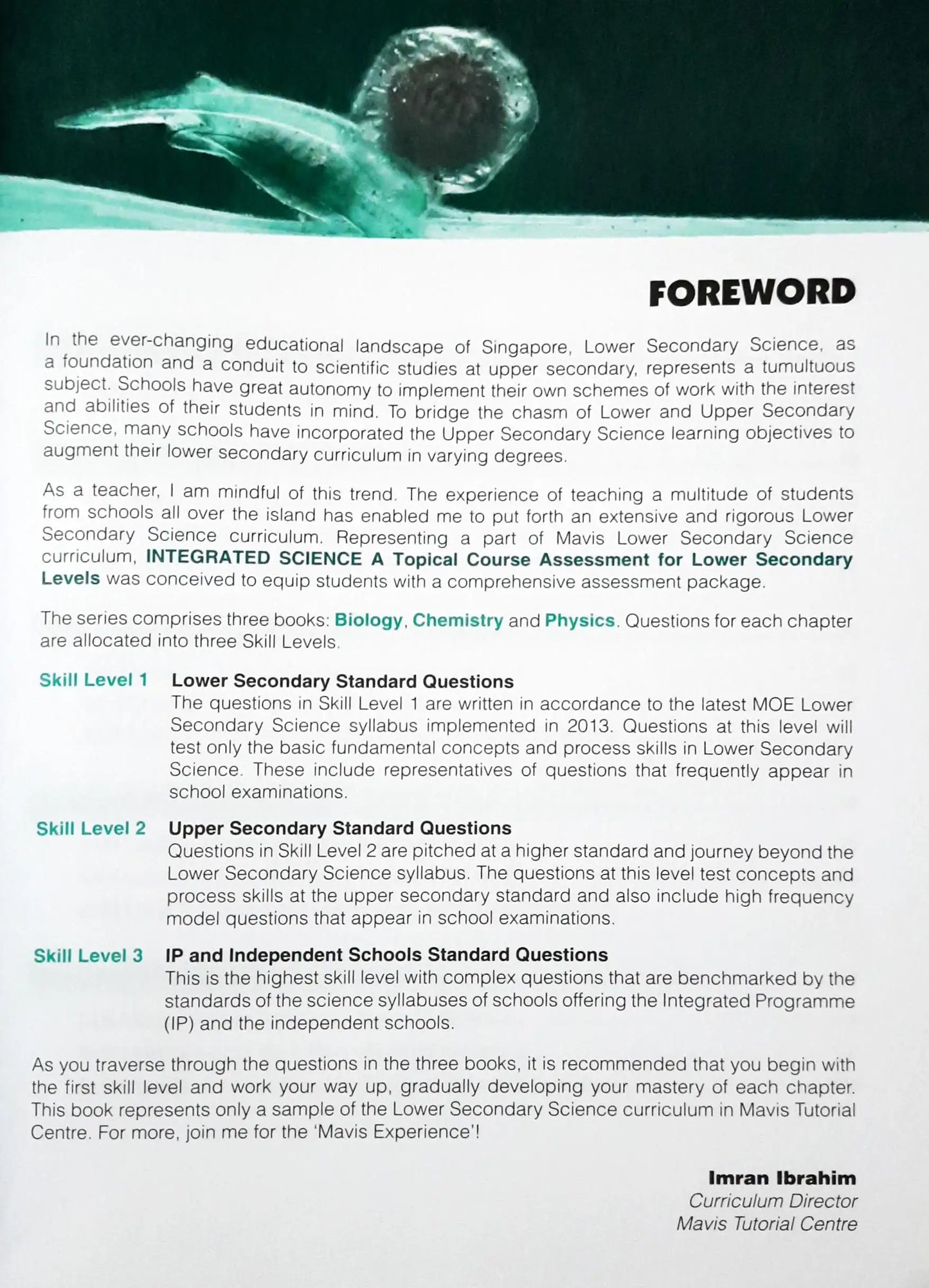 SAP Science @ Mavis Integrated Science Biology