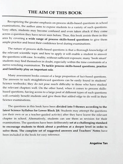 SAP Science Process Skills Lower Block 3/4