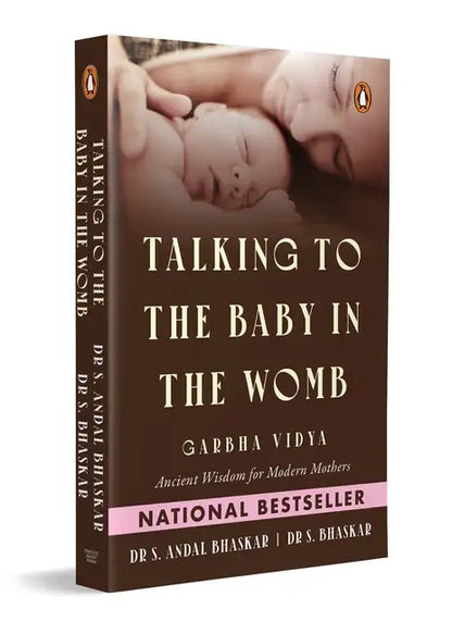 Book titled 'Talking to the Baby in the Womb' with a cover showing a baby and a hand.
