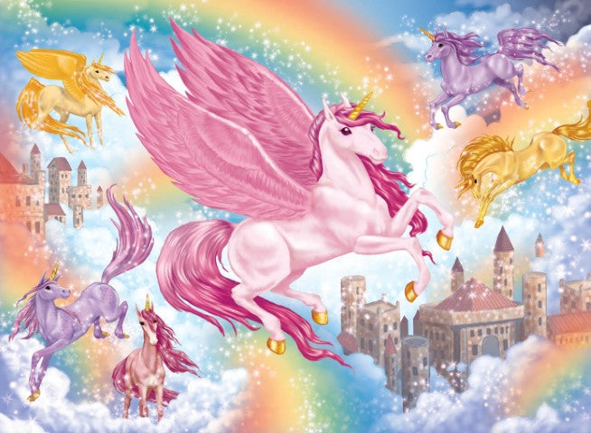 Unicorn Kingdom 100 Piece Children's Sparkly Jigsaw Puzzle