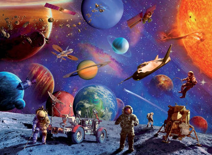 Space Explorers 100 Piece Children's Glowing  Jigsaw Puzzle