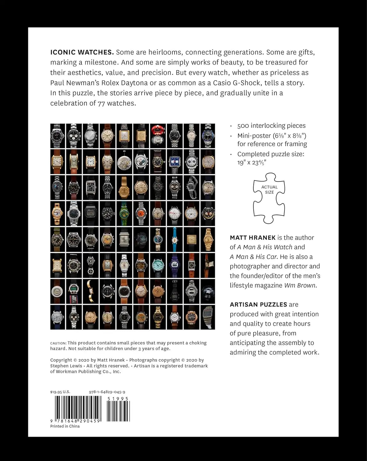 Iconic Watches 500-Piece Puzzle | Artisan Puzzle 4