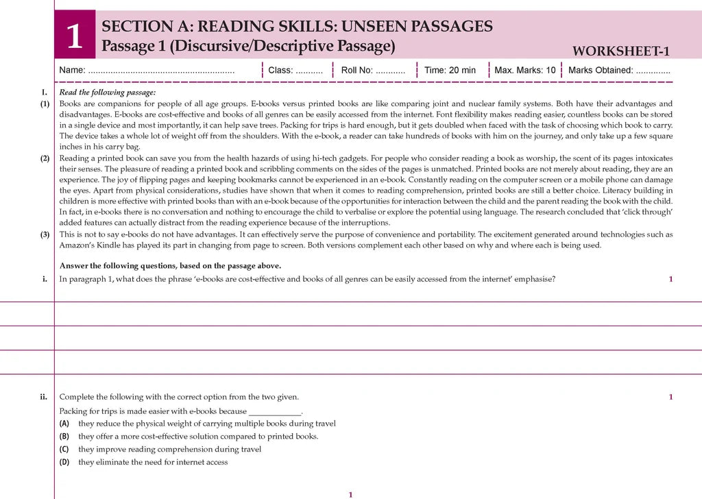 Oswaal CBSE Workbook Class 9 English R1 | aligned with NCERT Kaveri | 2027 Exam