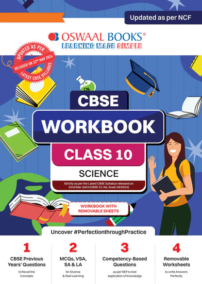Oswaal CBSE Workbook Class 10 Science | Updated as per NCF | For Latest Exam