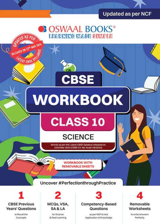 Oswaal CBSE Workbook Class 10 Science | Updated as per NCF | For Latest Exam