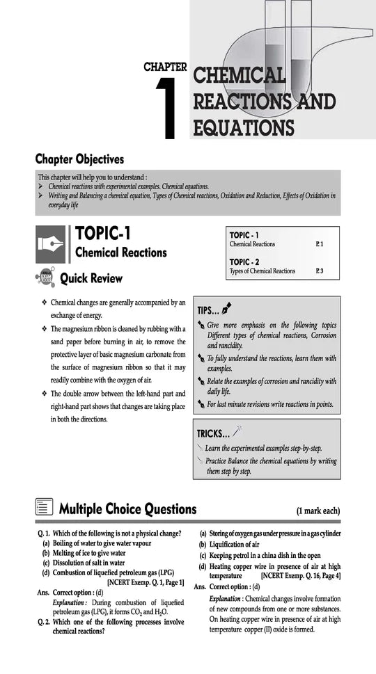 Oswaal NCERT Exemplar (Problems - Solutions) Class 10 Science Book | For Latest Board Exams