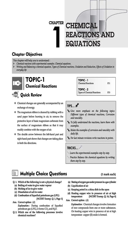 Oswaal NCERT Exemplar (Problems - Solutions) Class 10 Science Book | For Latest Board Exams