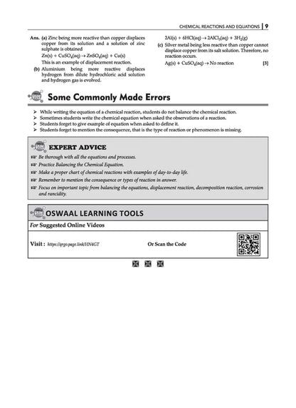 Oswaal NCERT Exemplar (Problems - Solutions) Class 10 Science Book | For Latest Board Exams