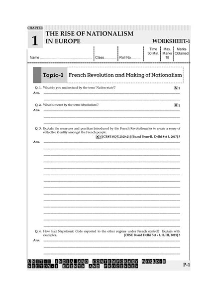 Oswaal CBSE Workbook | Social Science | Class 10 | Updated as per NCF | For better results | For Latest Exam