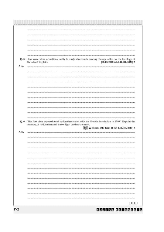 Oswaal CBSE Workbook | Social Science | Class 10 | Updated as per NCF | For better results | For Latest Exam