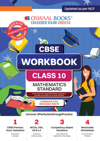 Oswaal CBSE Workbook Class 10 Mathematics Standard | Updated as per NCF | For Latest Exam