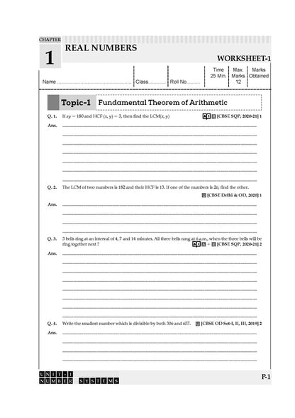 Oswaal CBSE Workbook Class 10 Mathematics Standard | Updated as per NCF | For Latest Exam