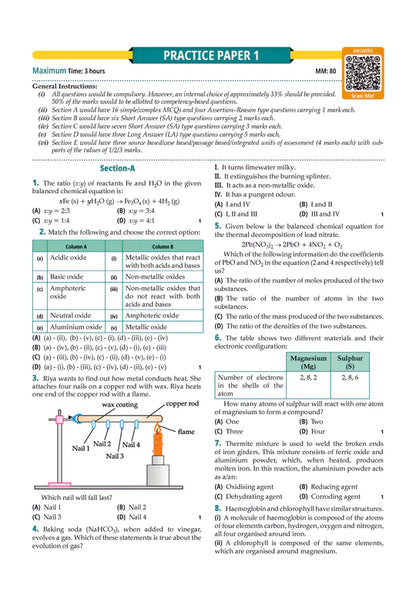 Oswaal CBSE Question Bank Chapterwise and Topicwise SOLVED PAPERS Class 10 Science | For Exam 2026
