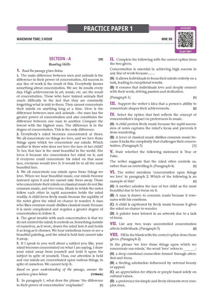 Oswaal CBSE Question Bank Chapterwise and Topicwise SOLVED PAPERS Class 10 English Language and Literature | For Exam 2026