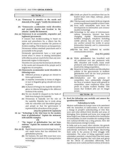 Oswaal CBSE 10 Years' Solved Papers, Yearwise (2016-2025) Class 10 | English Language & Literature, Social Science, Science and Mathematics Standard | For 2026 Exam