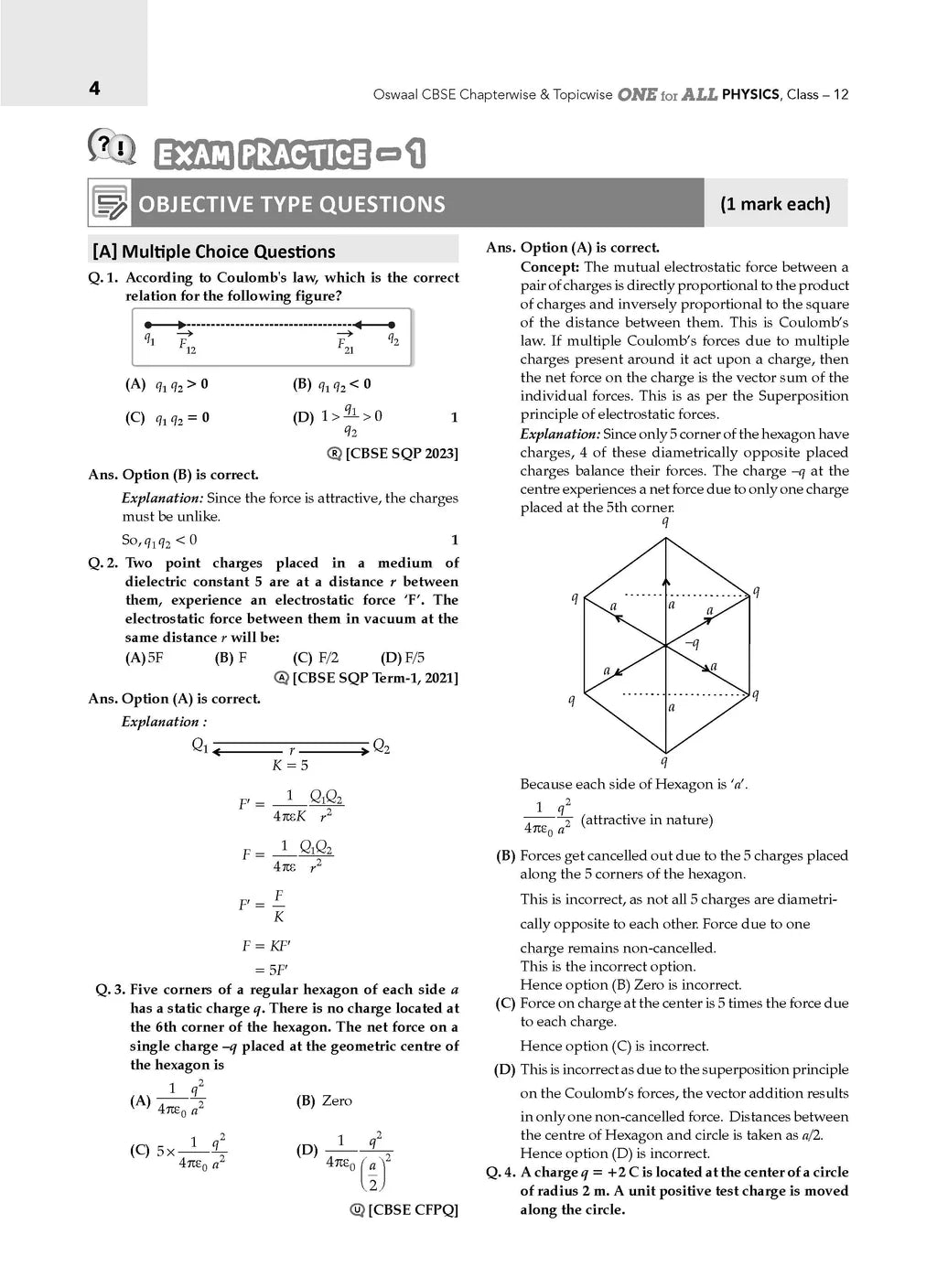Oswaal CBSE & NCERT One for All Class 12 Set of 3 Books Physics, Chemistry and Maths | For 2026 Board Exams