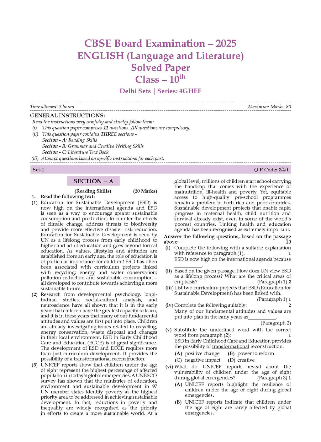 Oswaal CBSE Mega Study Pack - For Class 10 (For 2026 Exam)