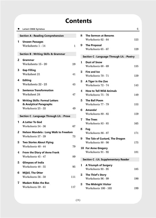 Oswaal CBSE Workbook Class 10 English Lan. & Lite. (Updated as per NCF)