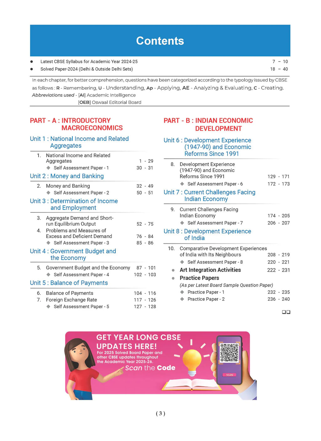 Oswaal CBSE Question Bank Class 12 Set of 4 Books | English Core | Accountancy | Business Studies | Economics