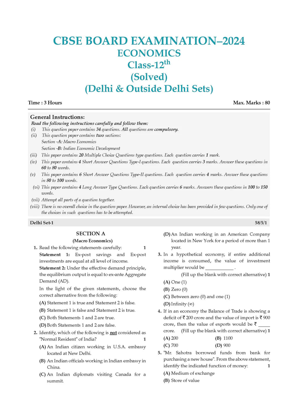 Oswaal CBSE Question Bank Class 12 Set of 4 Books | English Core | Accountancy | Business Studies | Economics