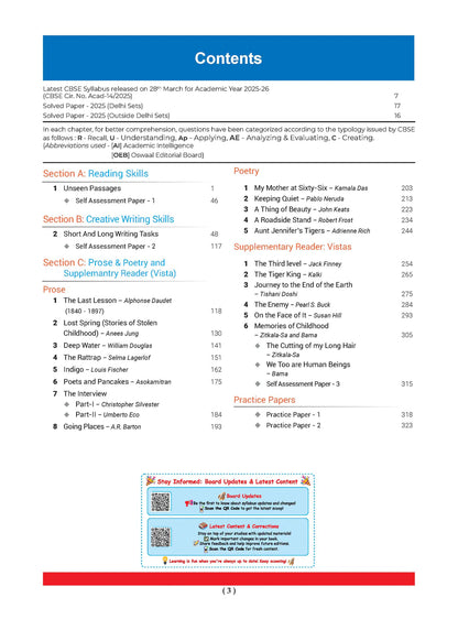 Oswaal CBSE Question Bank Class 12 Set of 4 Books | English Core | History | Political Science | Geography | Chapterwise & Topicwise Solved Papers | For 2026 Board Exams