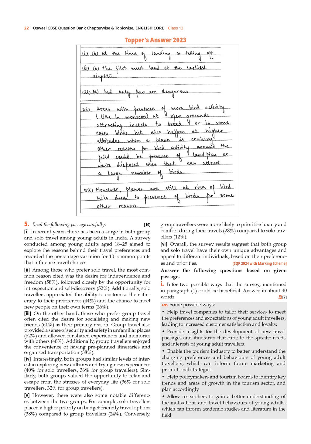 Oswaal CBSE Question Bank Class 12 Set of 4 Books | English Core | History | Political Science | Geography | Chapterwise & Topicwise Solved Papers | For 2026 Board Exams