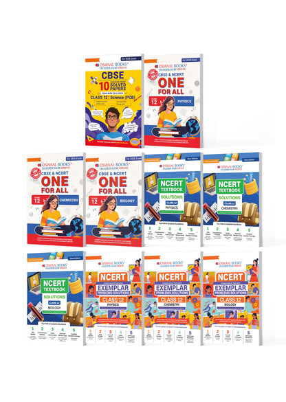 Oswaal CBSE Mega Study Pack - For Class 12 PCB (For 2026 Exam)