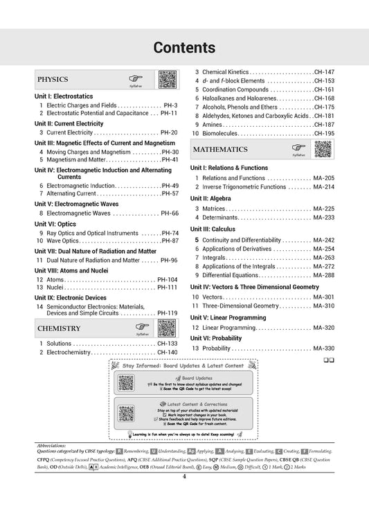 Oswaal CBSE Competency Focused Questions Chapter-wise and 10 Years' Solved Papers Class 12 PCM (Set of 2)