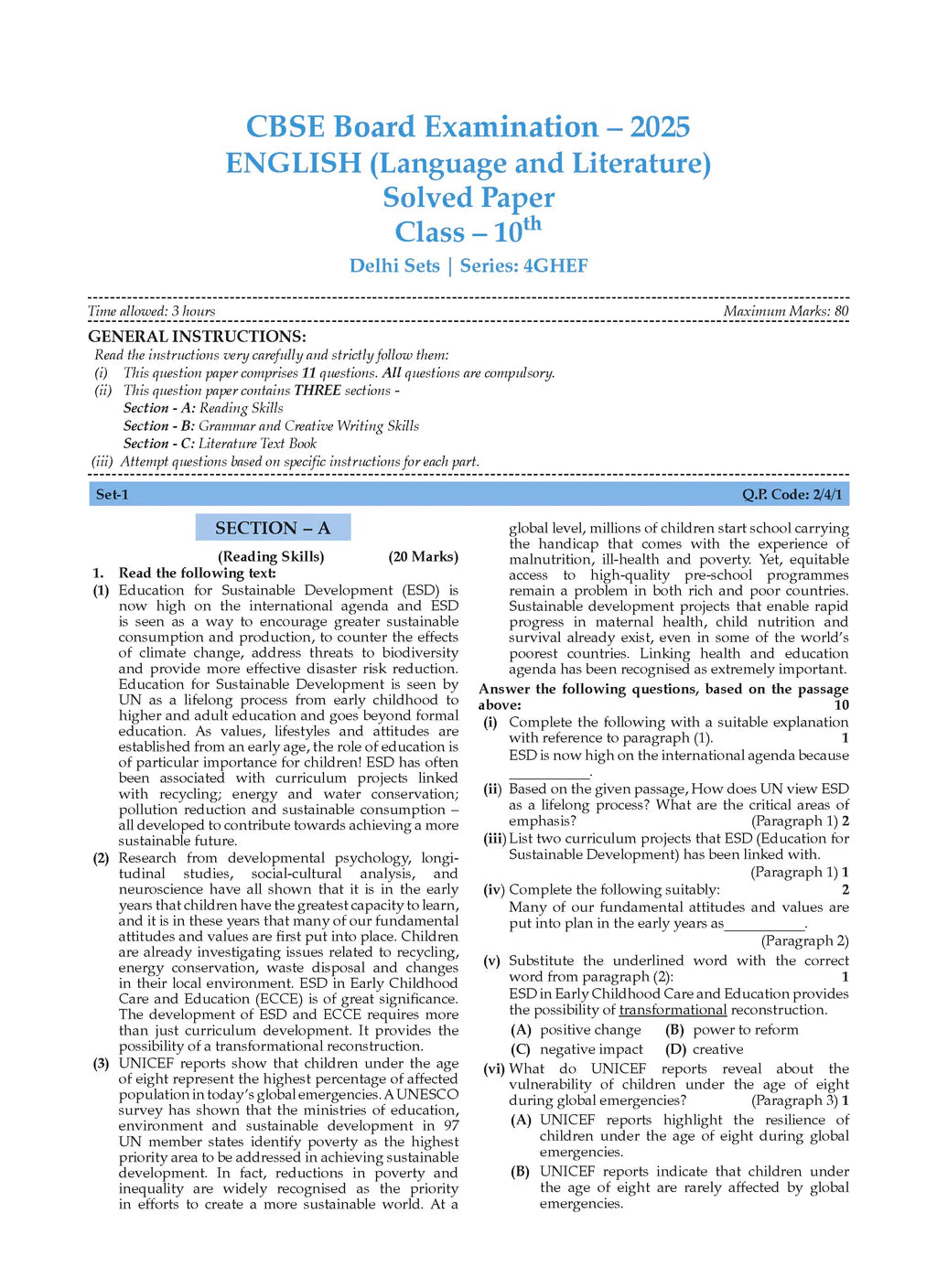 Oswaal CBSE & NCERT One For All Class 10 | English | Science | Social Science & Mathematics Basic | With Topic Wise Notes (Set Of 4 Books) For 2026 Board Exam