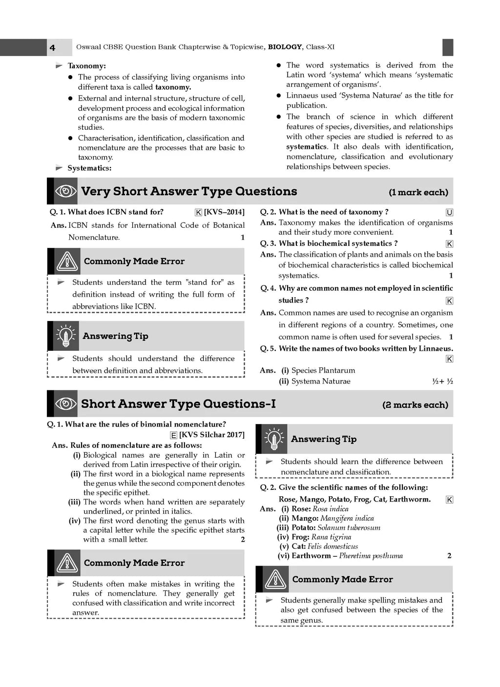 Oswaal CBSE Question Bank Class 11 Set of 4 Books | English Core | Physics | Chemistry | Biology