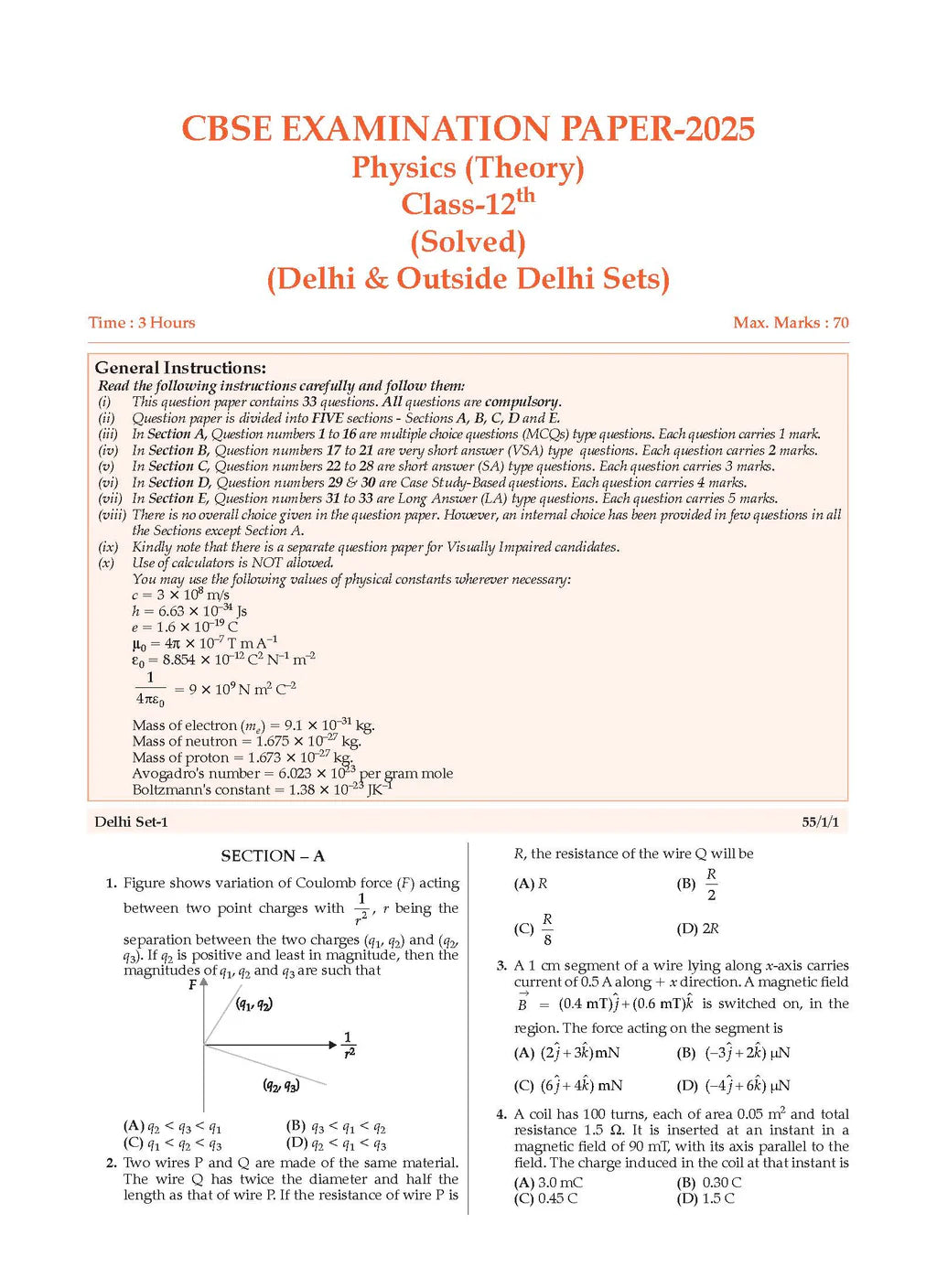 Oswaal CBSE Question Bank Class 12 Set of 3 Books Physics, Chemistry and Maths Chapterwise & Topicwise Solved Papers | For 2026 Board Exams
