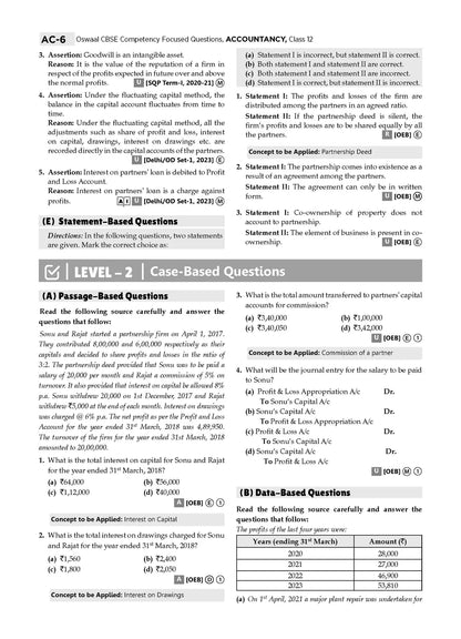 Oswaal CBSE Competency Focused Questions Chapter-wise and 10 Years' Solved Papers Class 12 Commerce (Set of 2)